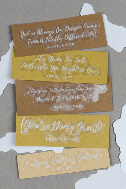 Shattered Serenity Motivational Sticker Set Shiny Stickers Uplifting Stickers 